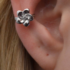 Dainty Plumeria - Ear Cuff - EC355