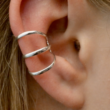 Three Band - Ear Cuff - EC329