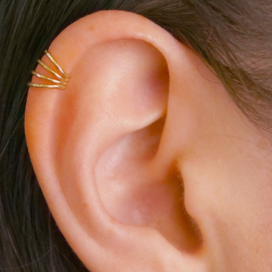 Four Wire - Pierced Cartilage Ear Cuff - EC611