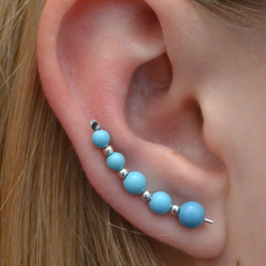 Five Gem Turquoise - Ear Climber - EP28-TURQ5