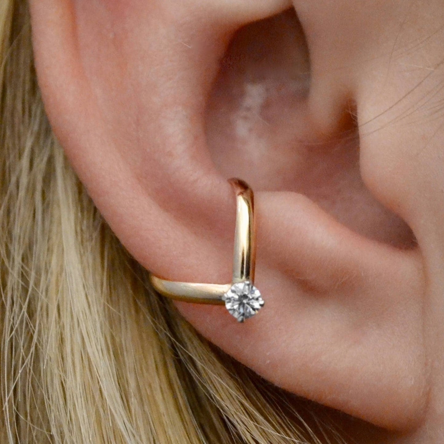 Chevron with CZ - Ear Cuff - EC326