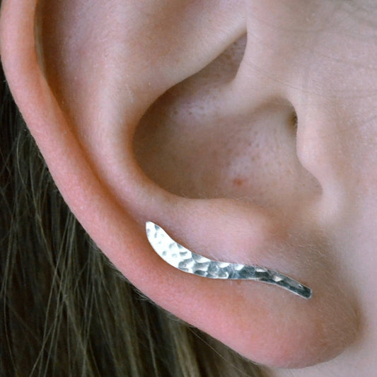 Wave Mini Hammered - Ear Climber - EP04-MN SS