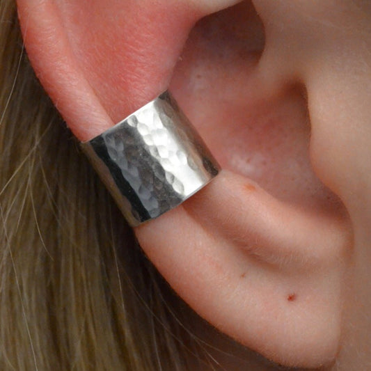 Hammered Extra Wide - Ear Cuff - EC324