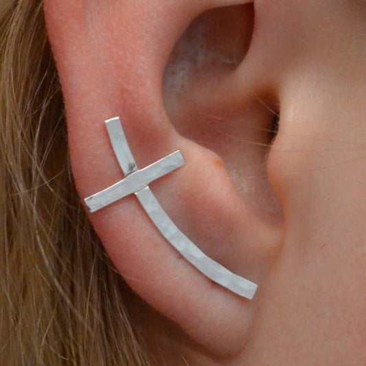 Cross Hammered - Ear Climber - EP25