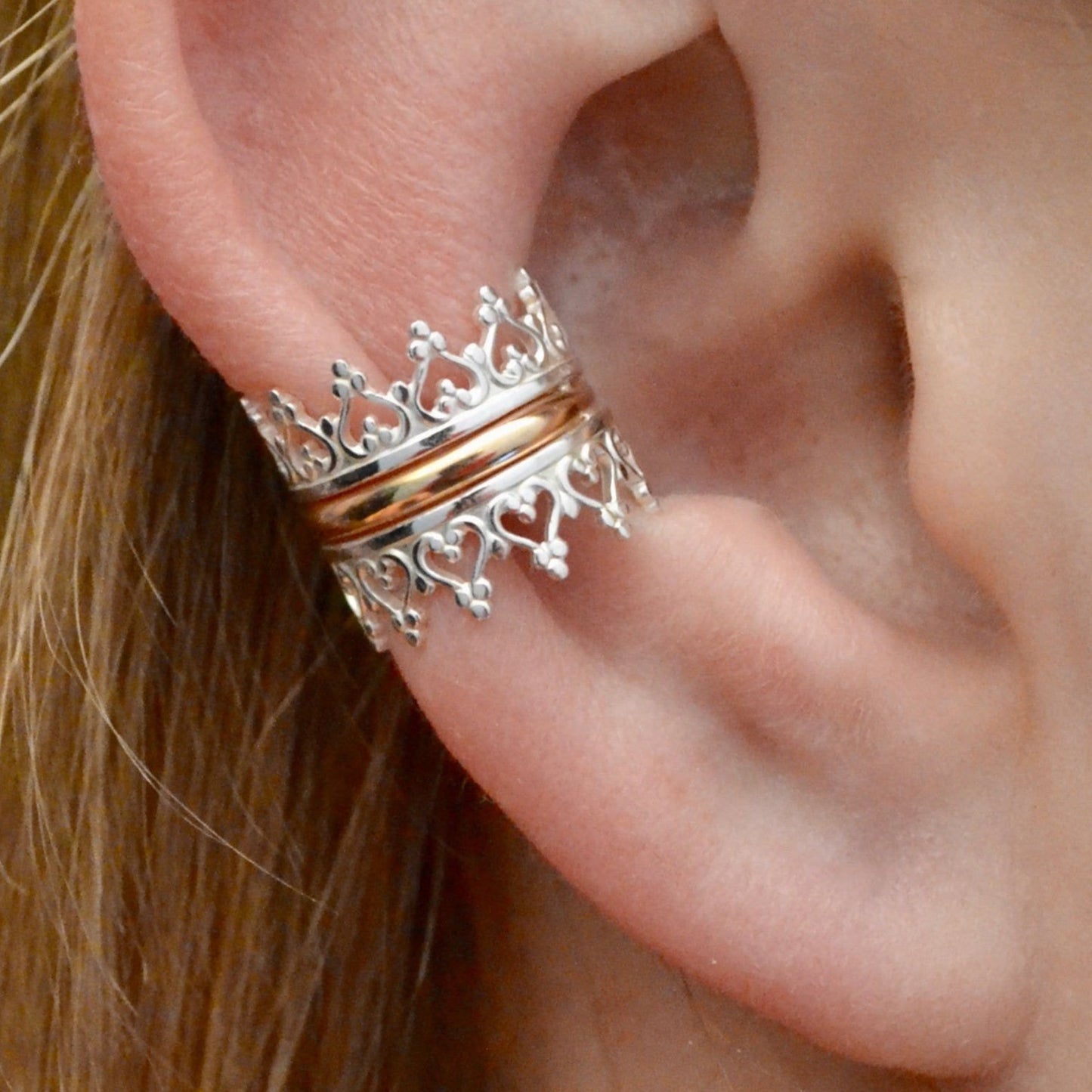 Fancy Crown - Ear Cuff - EC334