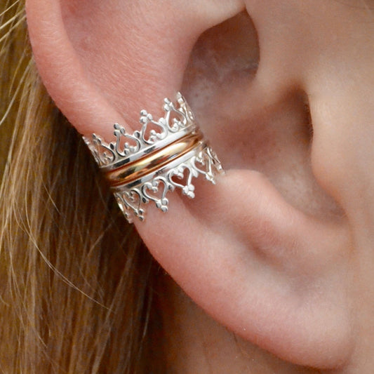 Fancy Crown - Ear Cuff - EC334