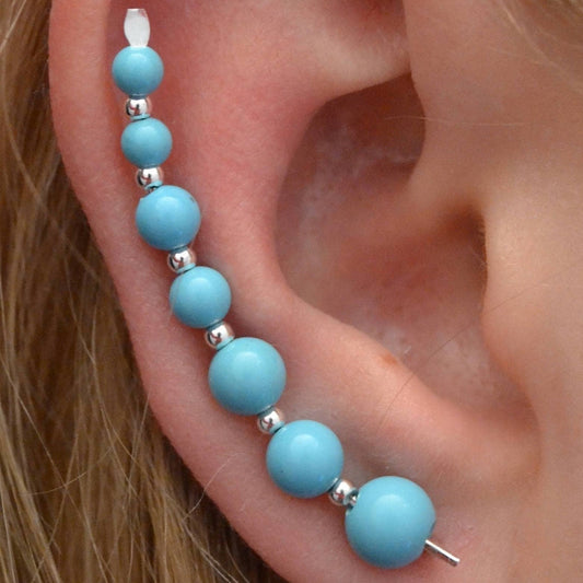 Seven Gem Turquoise - Ear Climber - EP28-TURQ7
