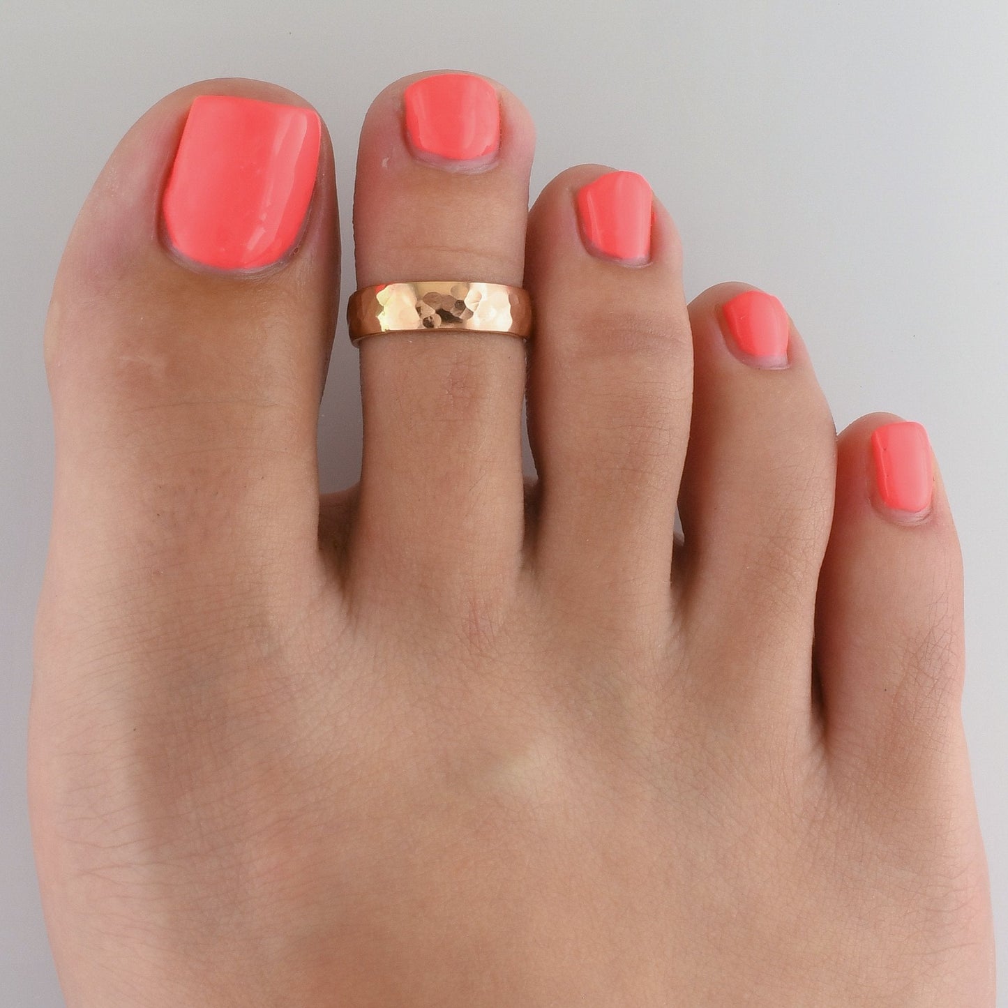 Bold Hammered - Toe Ring - TR03-H
