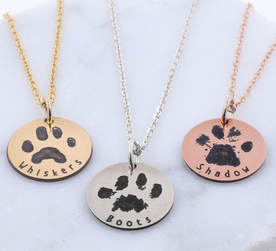 Custom paw 2025 print necklace