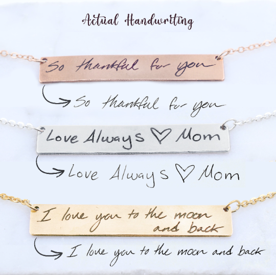 Handwriting Necklace - Custom Engraving