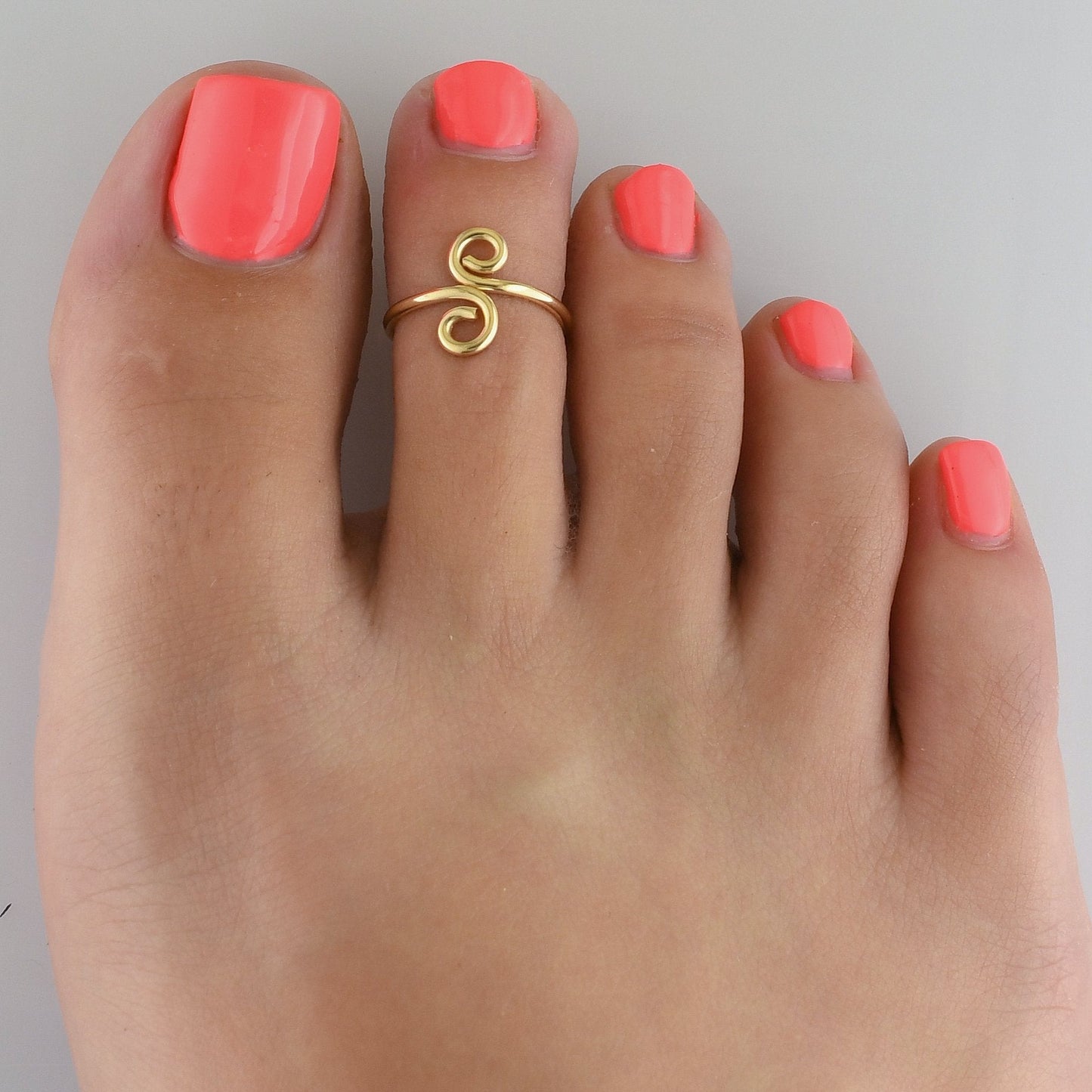Swirl - Adjustable Toe Ring - TRA32