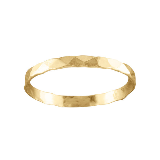 Classic Hammered - 14k Solid Gold Toe Ring - 14K TR01-H