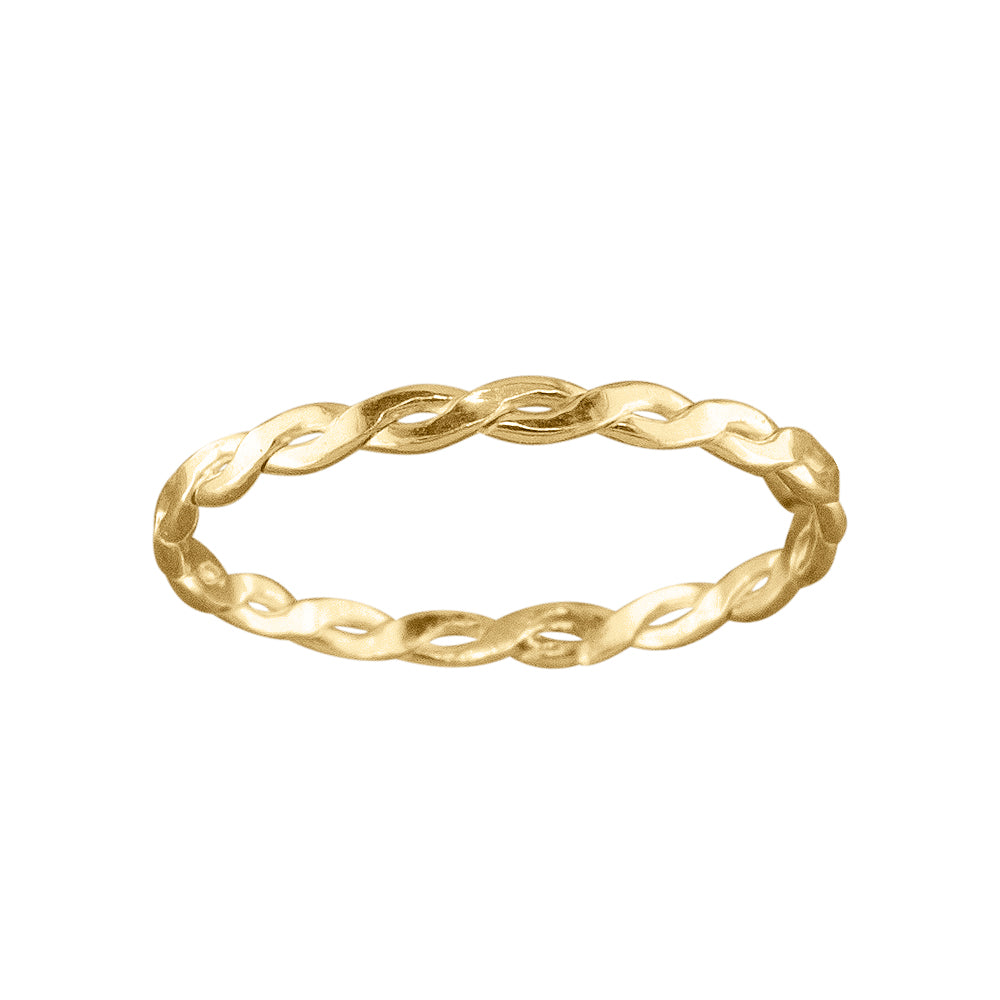 Braid - 14k Solid Gold Thumb Ring - 14k TH04