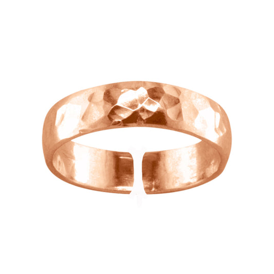 Bold Hammered - Adjustable Toe Ring - TRA03-H