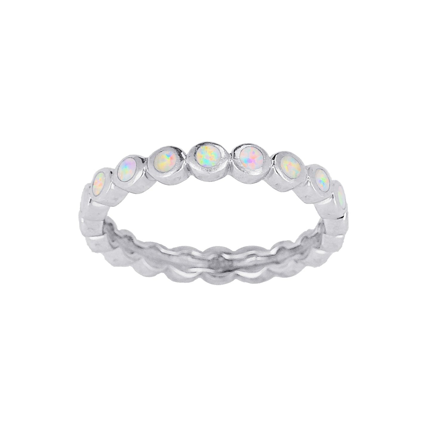 Blue Opal Dots - Toe Ring - TR71-B