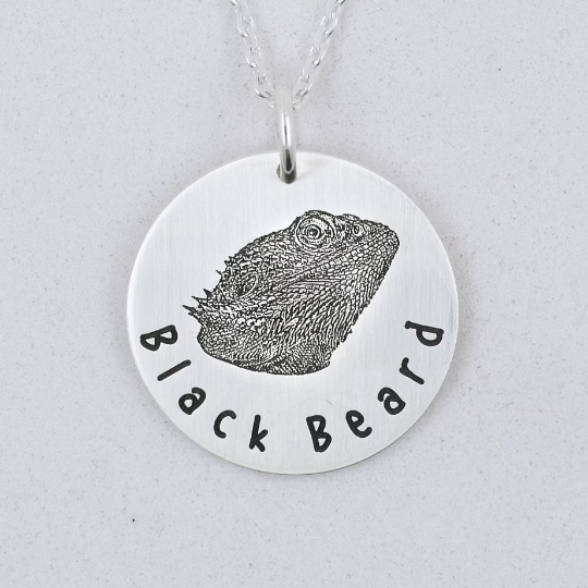 Pet Portrait Necklace - Custom Engraving