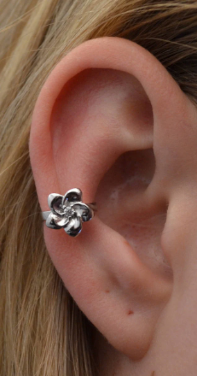 Dainty Plumeria - Ear Cuff - EC355