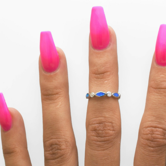 Marquise Blue Opal - Midi Ring - TR64-B