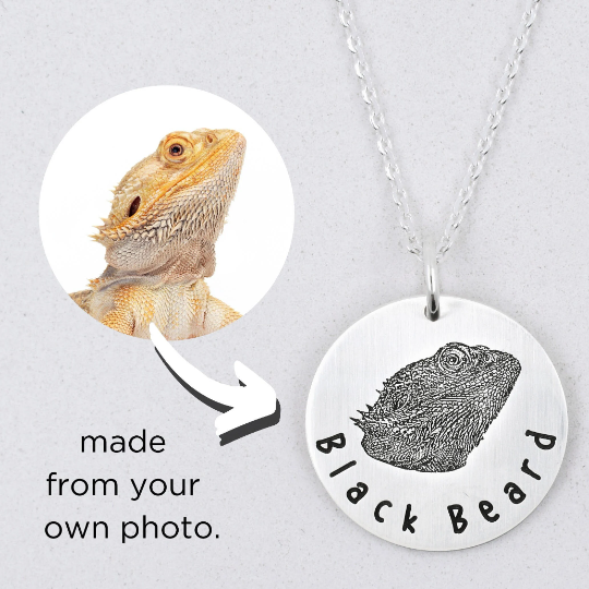 Pet Portrait Necklace - Custom Engraving