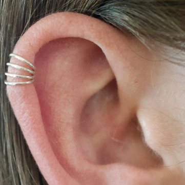 Four Wire - Pierced Cartilage Ear Cuff - EC611