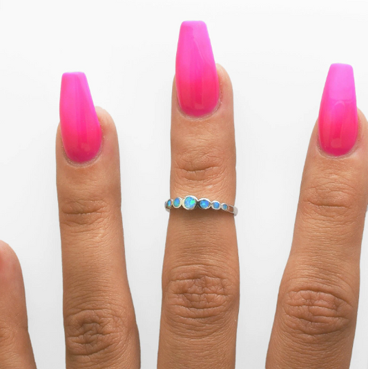 Five Blue Opal - Midi Ring - TR83-B
