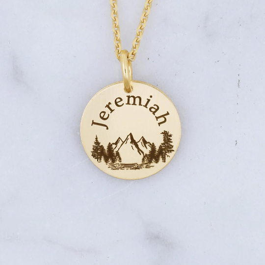 Mountain Range Necklace - Custom Engraving