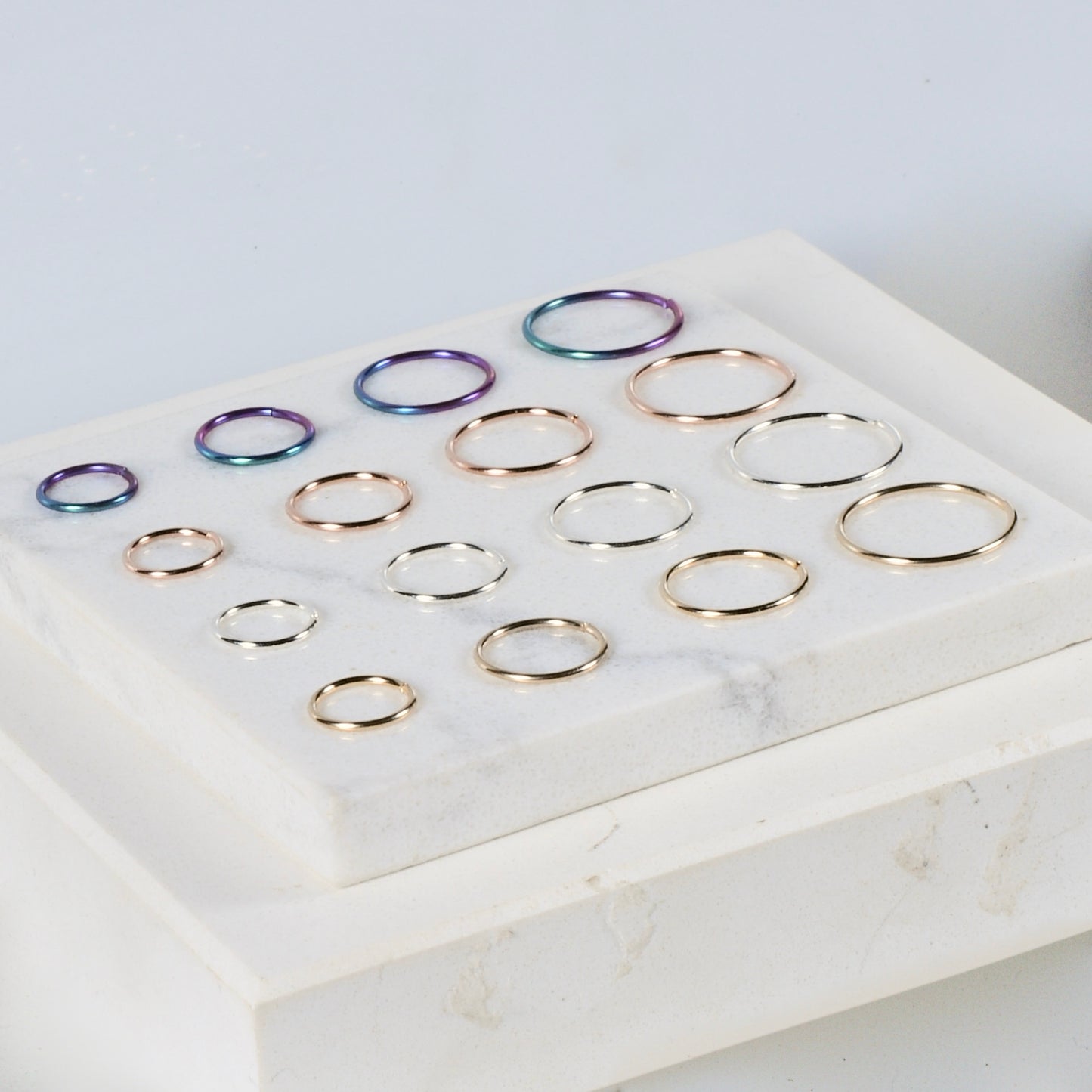 Tiny Hoop Earrings Set