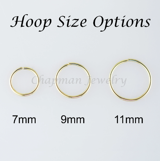 Tiny Moon Hoop Earrings Set