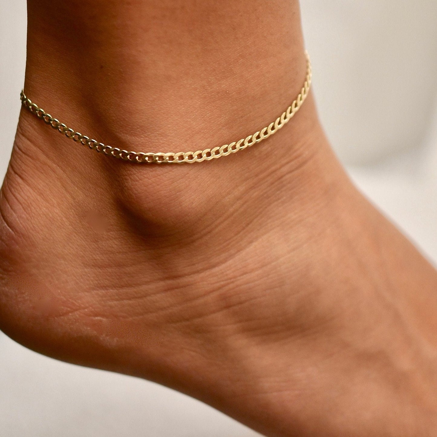 3mm Curb - Anklet - ANK10