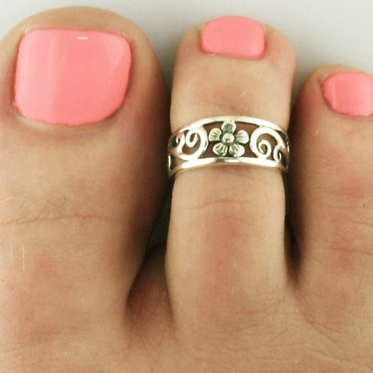 Hawaiian Floral - Adjustable Toe Ring - TRA