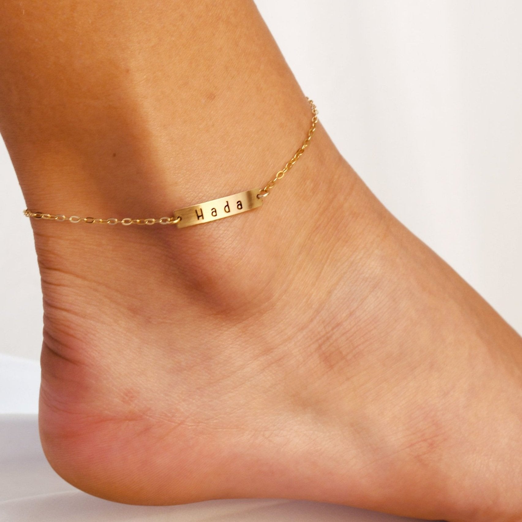 Personalized Anklet Custom Engraving