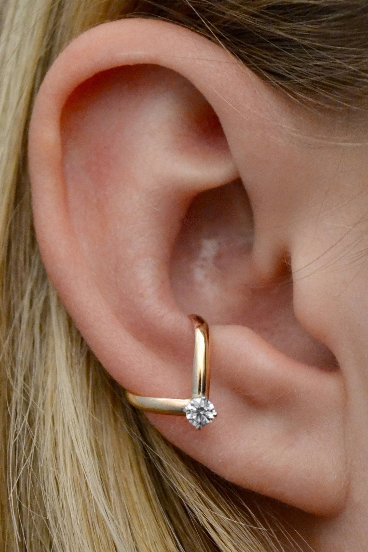 Chevron with CZ - Ear Cuff - EC326
