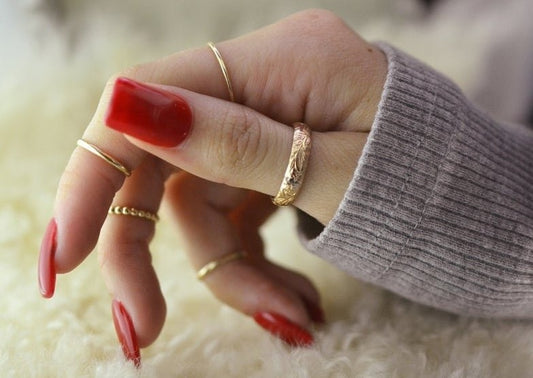 Hawaiian Floral - Thumb Ring - TH55