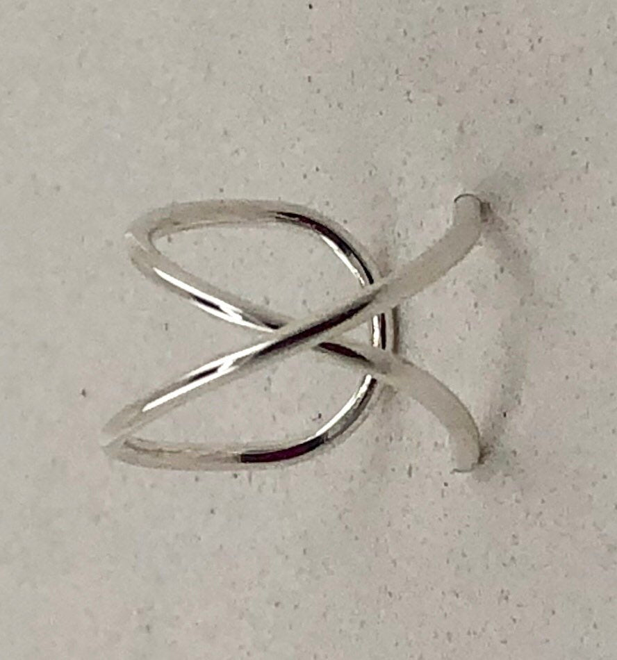 Criss Cross and Double Wire - Cartilage Ear Cuff Set - EC648/EC647