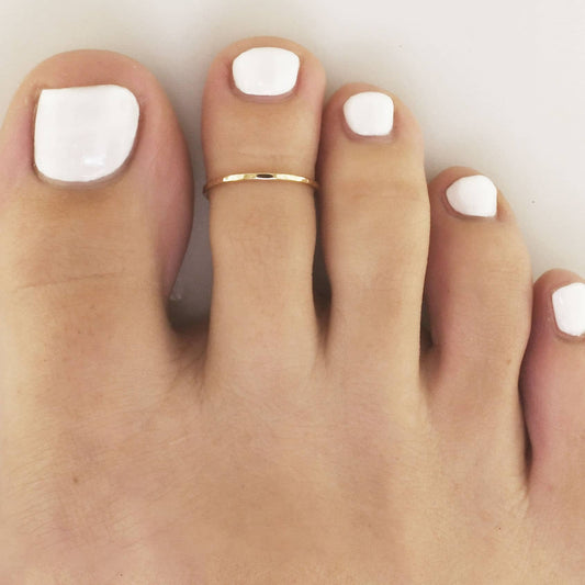 Thin Hammered - Toe Ring - TR00-RH