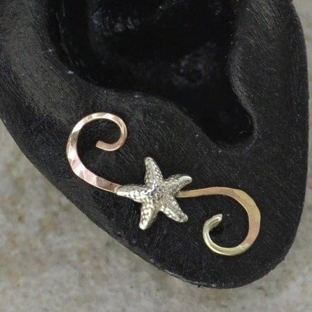 Swirling Starfish - Ear Climber - EP23-STF