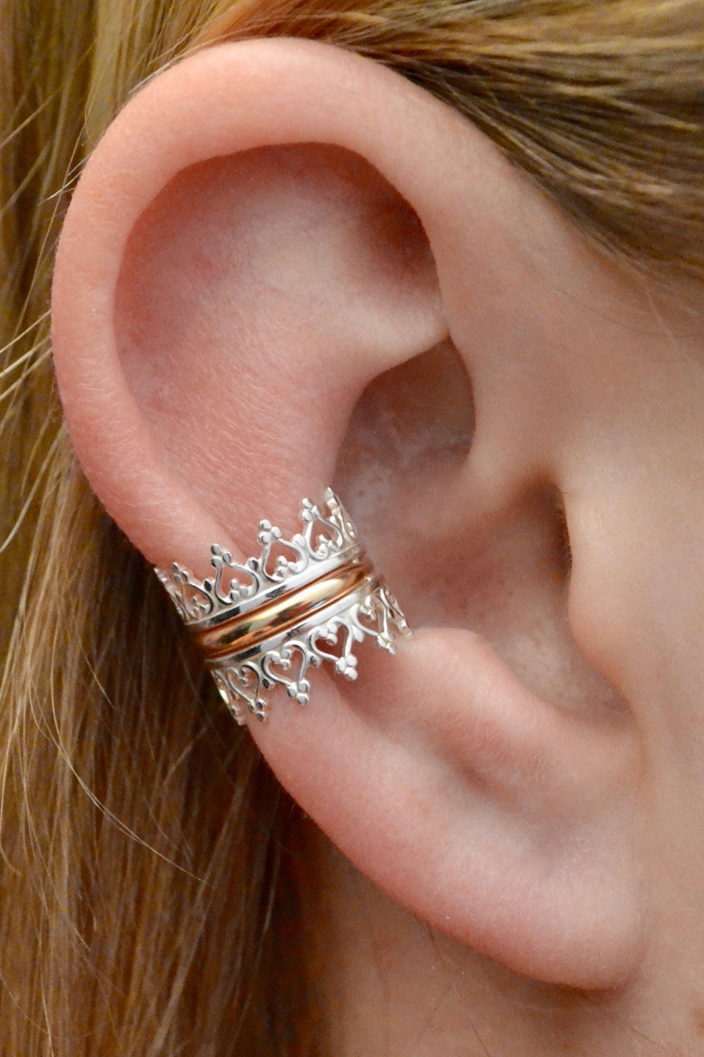 Fancy Crown - Ear Cuff - EC334
