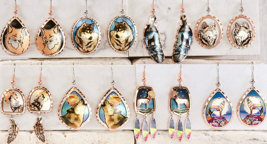 Fox and Wolf Earrings