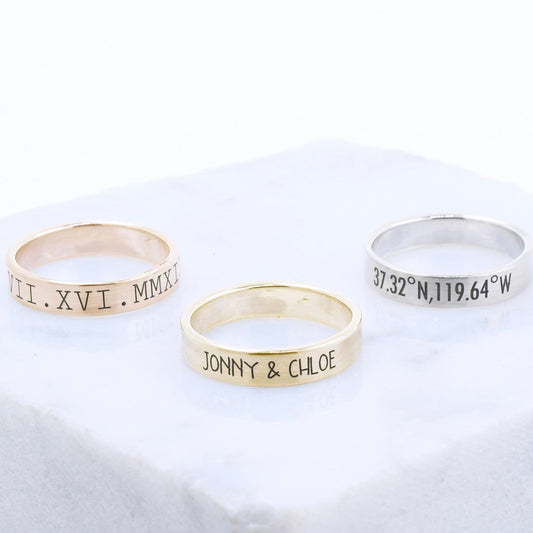 Personalized Thumb Ring - Custom Engraving