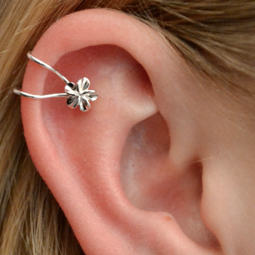 Dainty Plumeria - Cartilage Ear Cuff - EC