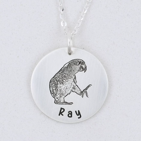 Pet Portrait Necklace - Custom Engraving