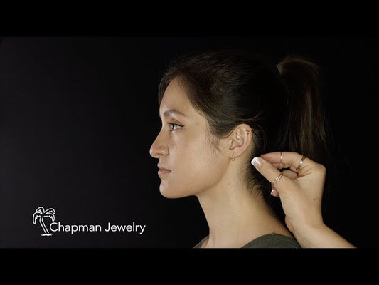 Fitting a Chapman Jewelry cartilage ear cuff on the upper ear - no piercing needed