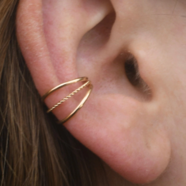 Butterfly Wing - Cartilage Ear Cuff w/3 Chains - EC – Chapman Jewelry
