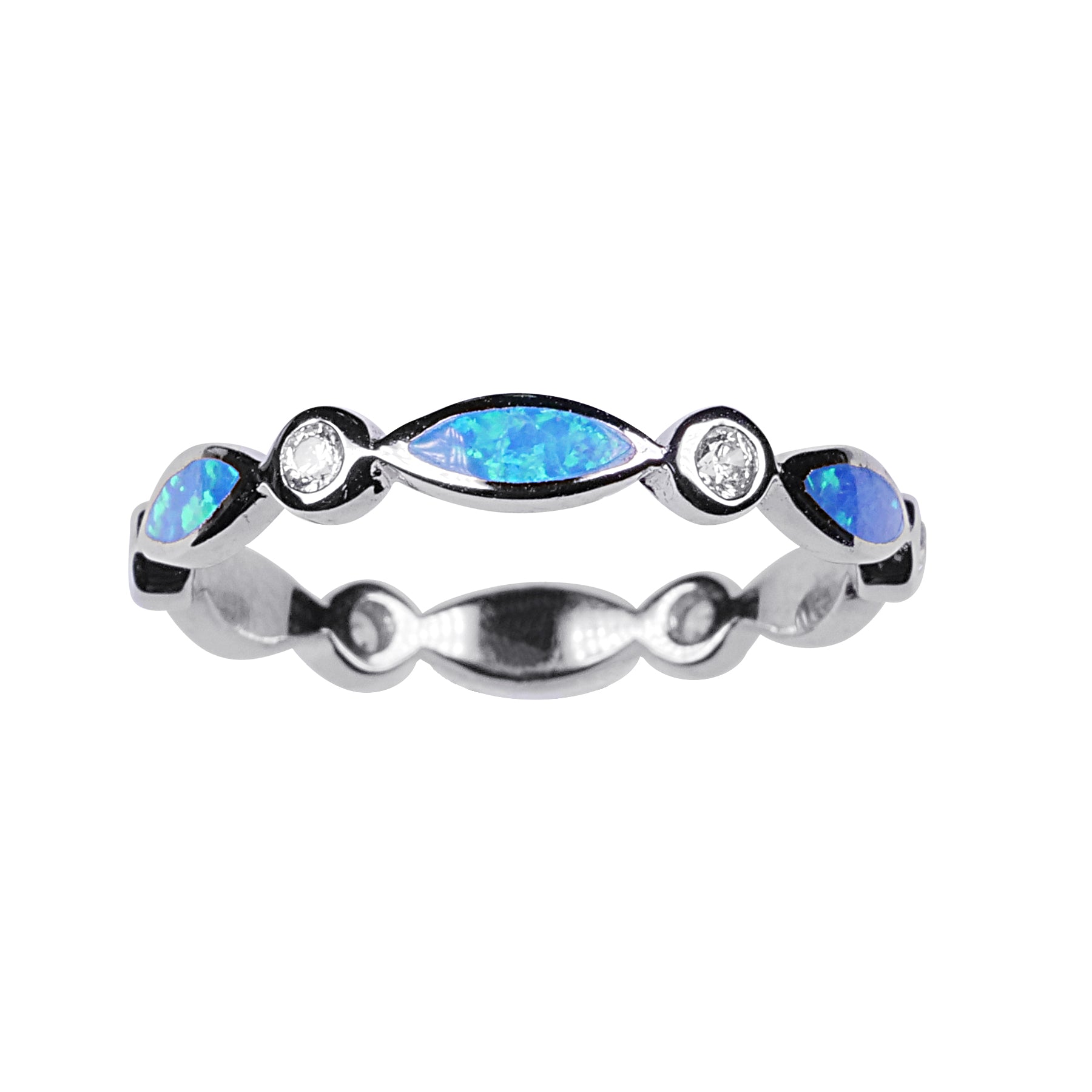 Toe Ring With Capri Blue Crystal