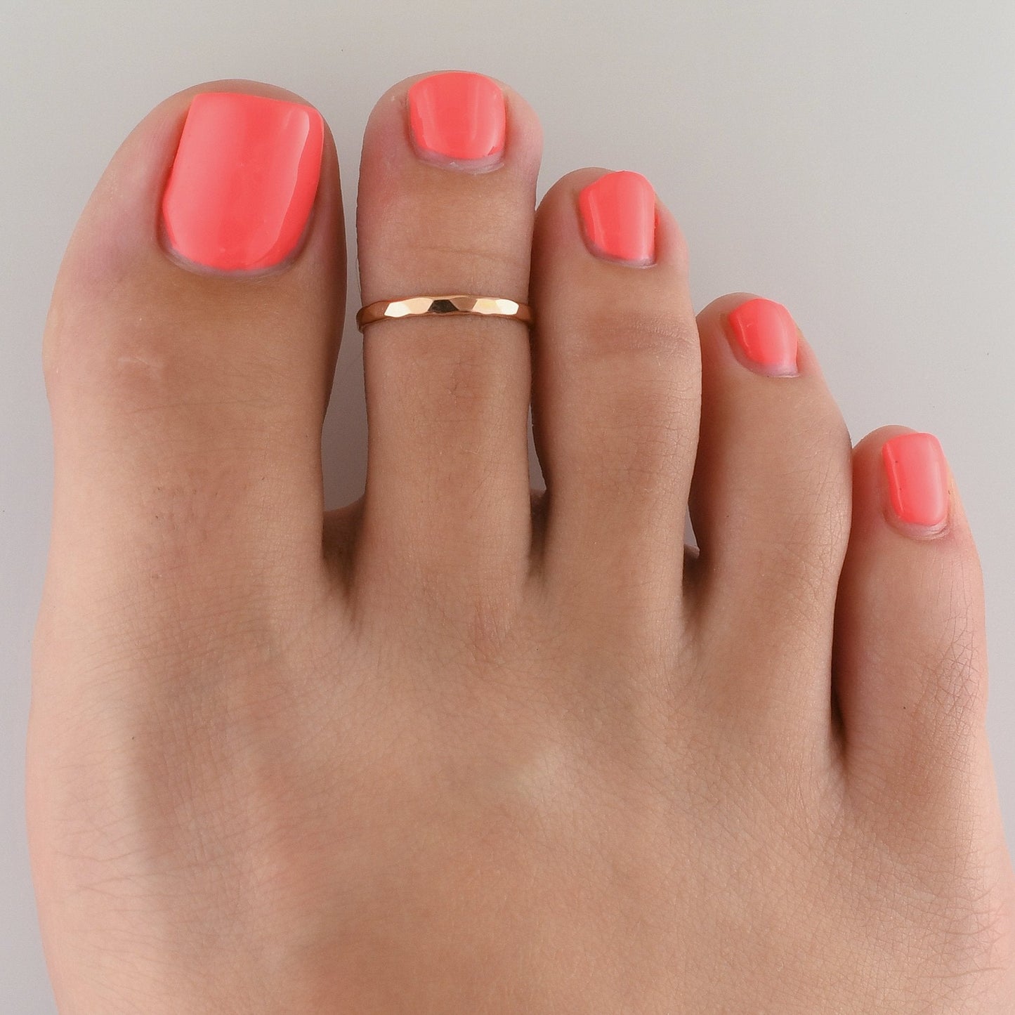 Classic Hammered - Toe Ring - TR01-H