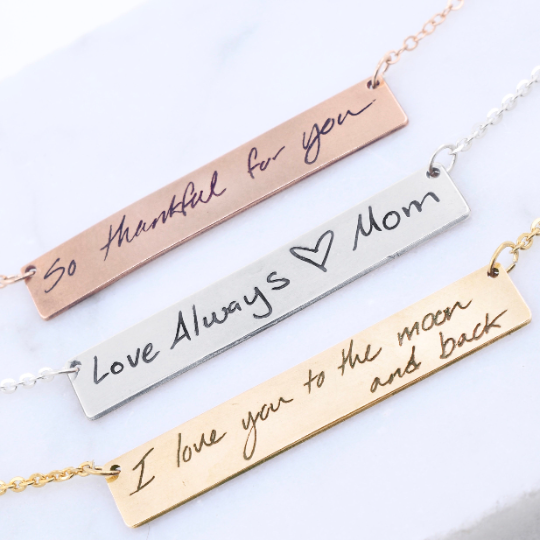 Handwriting Necklace - Custom Engraving