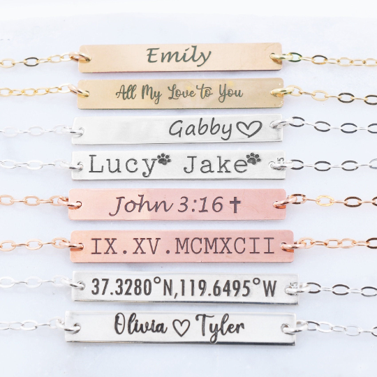 Personalized Necklace - Custom Engraving