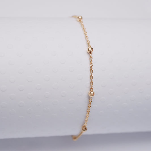 Dainty Cable Satellite - Anklet - ANK14