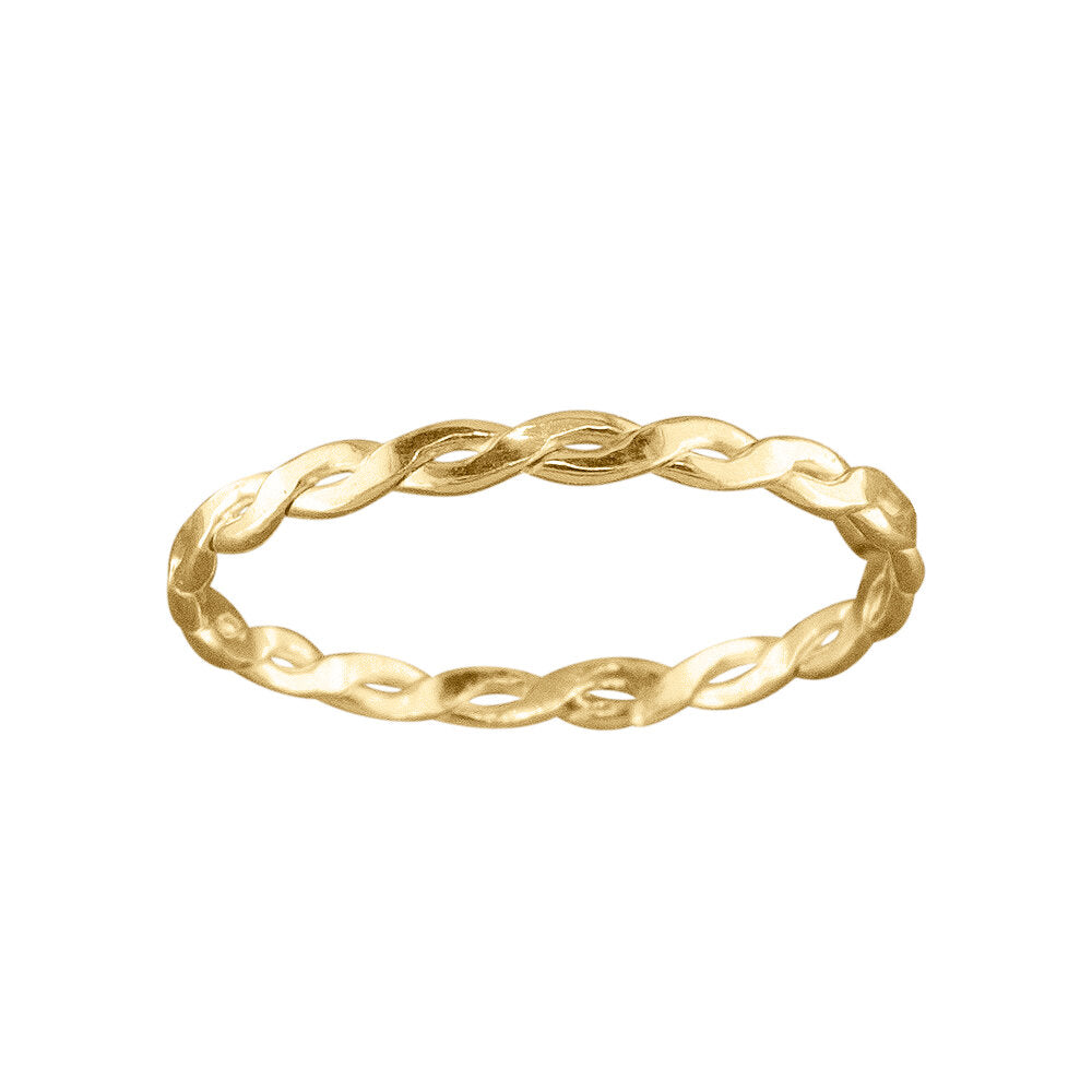Braid - 14k Solid Gold Toe Ring - 14K TR04