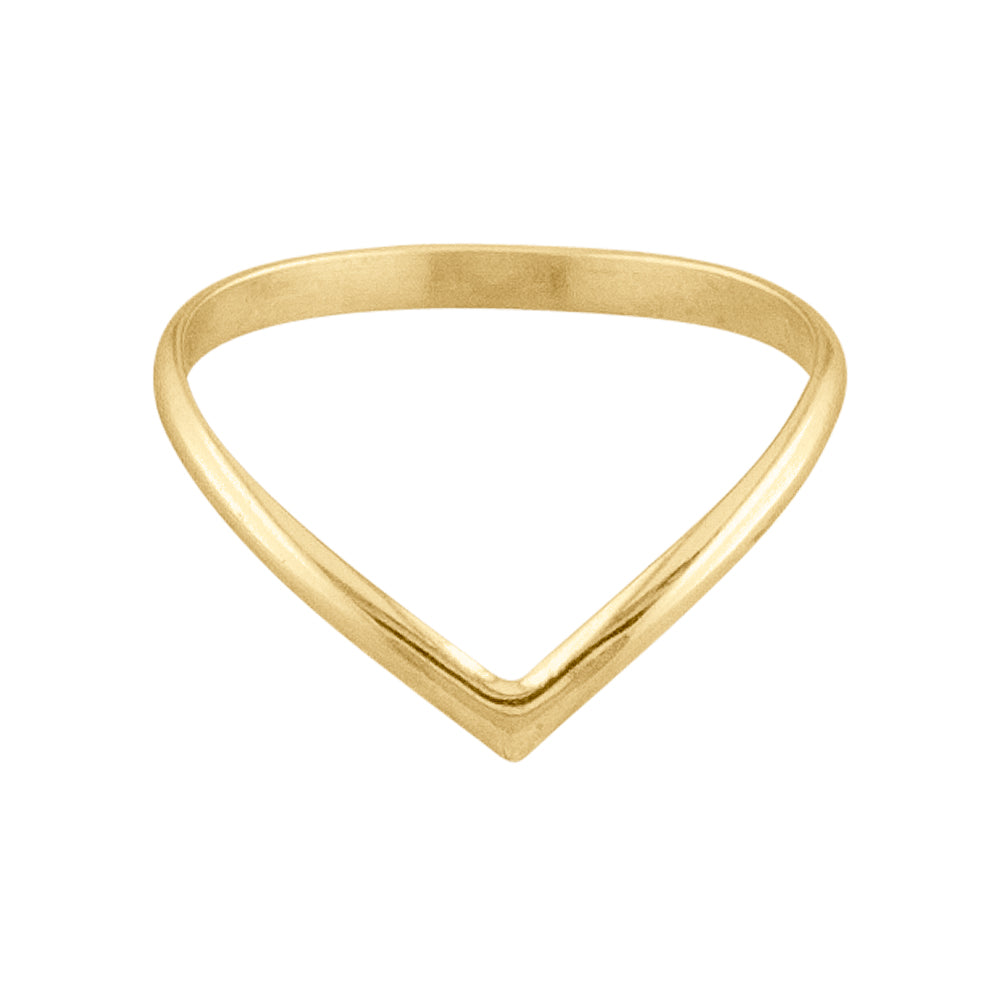 The V - 14k Solid Gold Thumb Ring - 14k TH14